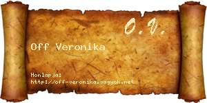 Off Veronika névjegykártya
